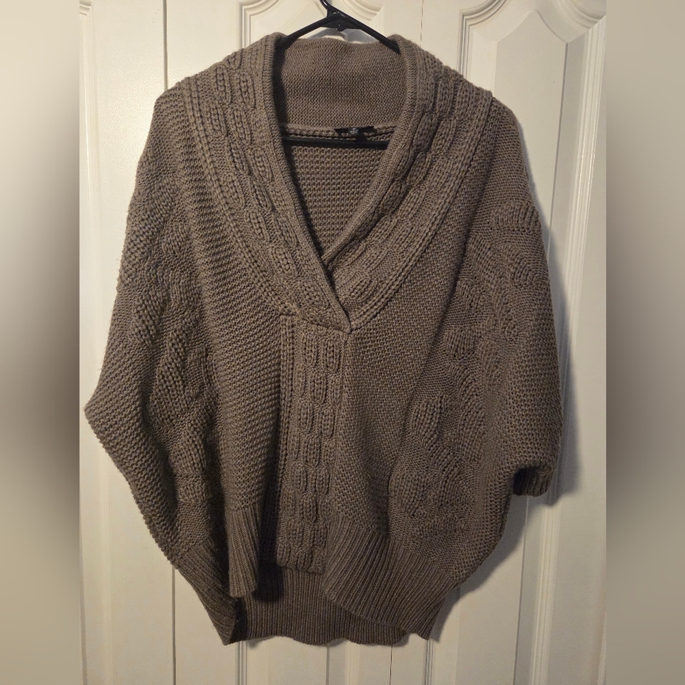 The Limited Taupe Cable Knit Shrug